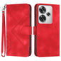 Line Pattern Skin Feel Leather Phone Case, For Redmi Turbo 3 / Poco F6, For Redmi Note 13R Pro / Poco X6 Neo, For Redmi Note 12 Turbo / Poco F5