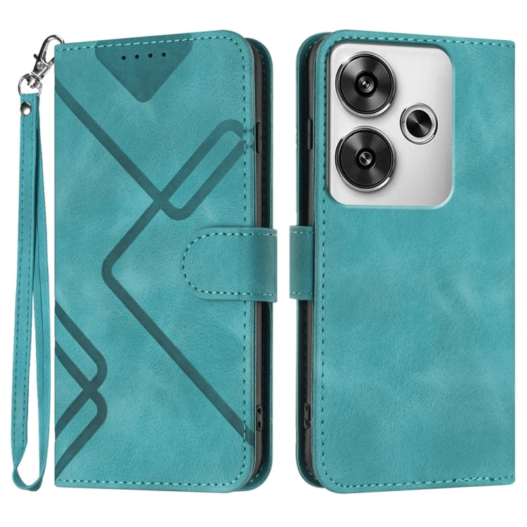 Line Pattern Skin Feel Leather Phone Case