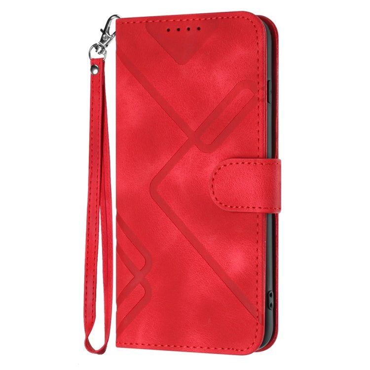Line Pattern Skin Feel Leather Phone Case, For Redmi Note 14 5G, For Redmi Note 14 Pro+ 5G, For Redmi Note 14 Pro 5G, For Redmi 13 4G