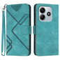 Line Pattern Skin Feel Leather Phone Case, For Redmi Note 14 5G, For Redmi Note 14 Pro+ 5G, For Redmi Note 14 Pro 5G, For Redmi 13 4G