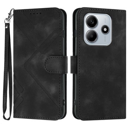 Line Pattern Skin Feel Leather Phone Case, For Redmi Note 14 5G, For Redmi Note 14 Pro+ 5G, For Redmi Note 14 Pro 5G, For Redmi 13 4G