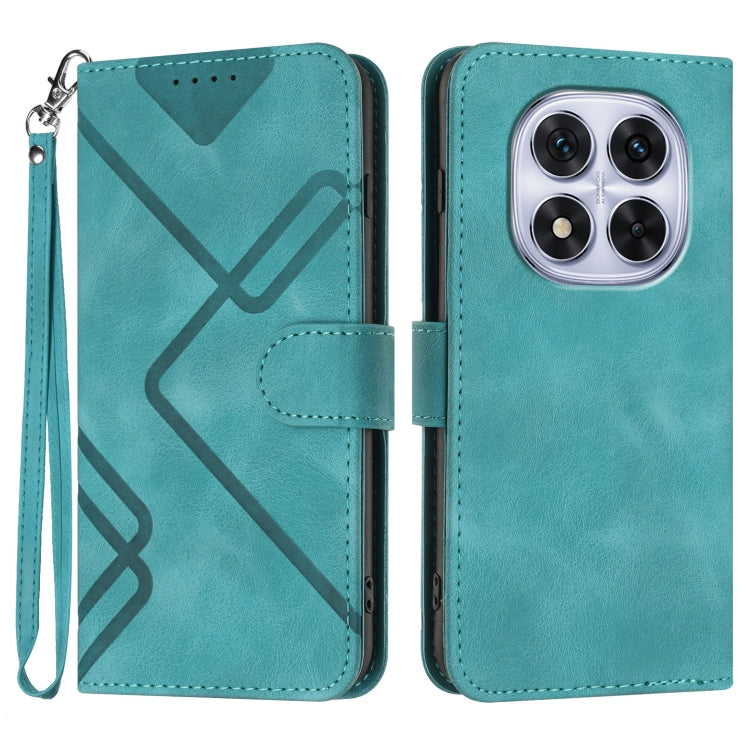 Line Pattern Skin Feel Leather Phone Case, For Redmi Note 14 5G, For Redmi Note 14 Pro+ 5G, For Redmi Note 14 Pro 5G, For Redmi 13 4G