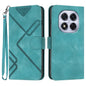 Line Pattern Skin Feel Leather Phone Case, For Redmi Note 14 5G, For Redmi Note 14 Pro+ 5G, For Redmi Note 14 Pro 5G, For Redmi 13 4G