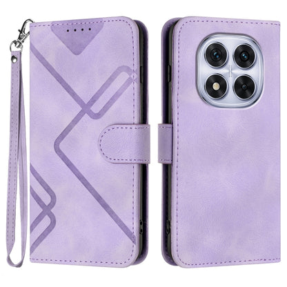 Line Pattern Skin Feel Leather Phone Case, For Redmi Note 14 5G, For Redmi Note 14 Pro+ 5G, For Redmi Note 14 Pro 5G, For Redmi 13 4G