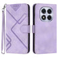 Line Pattern Skin Feel Leather Phone Case, For Redmi Note 14 5G, For Redmi Note 14 Pro+ 5G, For Redmi Note 14 Pro 5G, For Redmi 13 4G