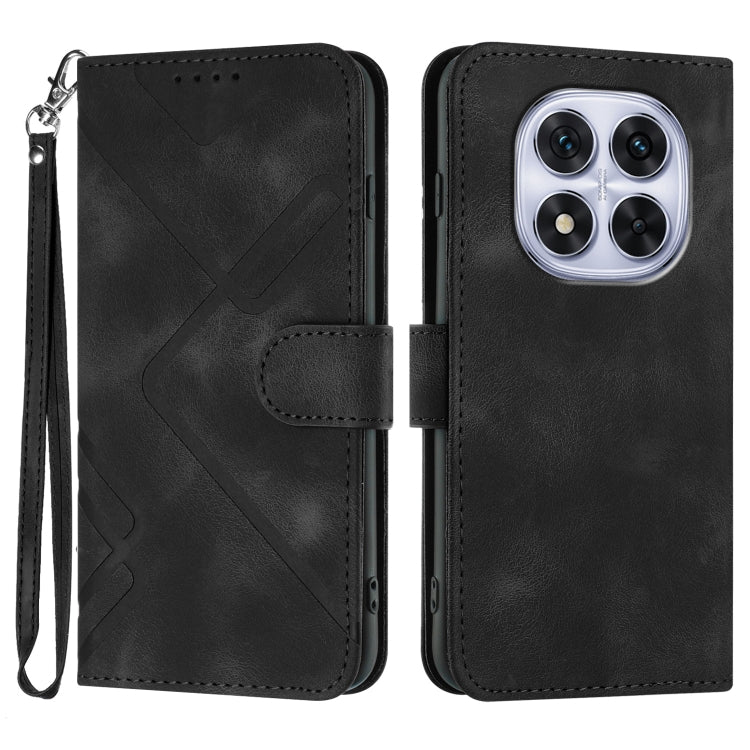 Line Pattern Skin Feel Leather Phone Case, For Redmi Note 14 5G, For Redmi Note 14 Pro+ 5G, For Redmi Note 14 Pro 5G, For Redmi 13 4G