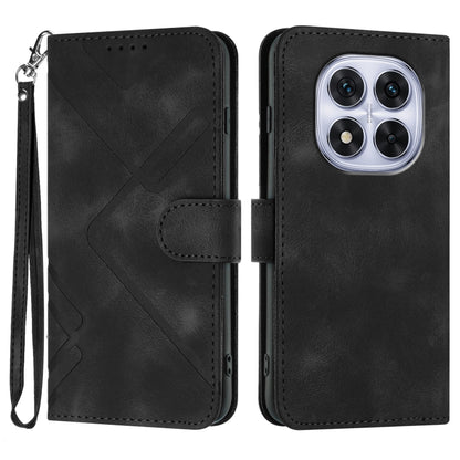 Line Pattern Skin Feel Leather Phone Case, For Redmi Note 14 5G, For Redmi Note 14 Pro+ 5G, For Redmi Note 14 Pro 5G, For Redmi 13 4G