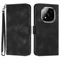Line Pattern Skin Feel Leather Phone Case, For Redmi Note 14 5G, For Redmi Note 14 Pro+ 5G, For Redmi Note 14 Pro 5G, For Redmi 13 4G