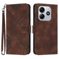 Line Pattern Skin Feel Leather Phone Case, For Redmi Note 14 4G 164.84mm, For Redmi Turbo 4 / Xiaomi Poco X7 Pro, For Redmi Note 14 Pro 4G, For Redmi Note 14 4G 163.25mm