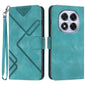 Line Pattern Skin Feel Leather Phone Case, For Redmi Note 14 4G 164.84mm, For Redmi Turbo 4 / Xiaomi Poco X7 Pro, For Redmi Note 14 Pro 4G, For Redmi Note 14 4G 163.25mm