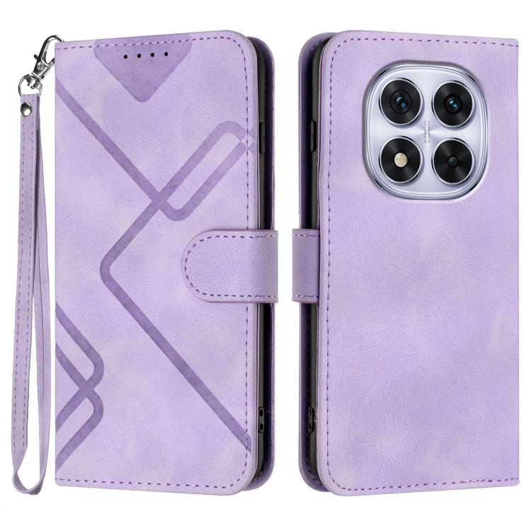 Line Pattern Skin Feel Leather Phone Case, For Redmi Note 14 4G 164.84mm, For Redmi Turbo 4 / Xiaomi Poco X7 Pro, For Redmi Note 14 Pro 4G, For Redmi Note 14 4G 163.25mm