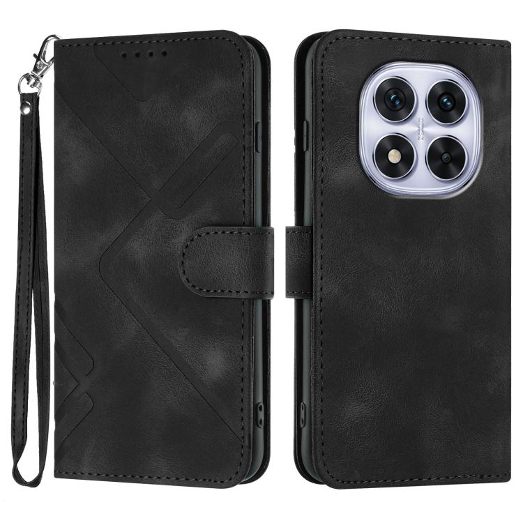 Line Pattern Skin Feel Leather Phone Case, For Redmi Note 14 4G 164.84mm, For Redmi Turbo 4 / Xiaomi Poco X7 Pro, For Redmi Note 14 Pro 4G, For Redmi Note 14 4G 163.25mm