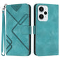 Line Pattern Skin Feel Leather Phone Case, For Redmi Turbo 3 / Poco F6, For Redmi Note 13R Pro / Poco X6 Neo, For Redmi Note 12 Turbo / Poco F5