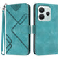 Line Pattern Skin Feel Leather Phone Case, For Redmi Note 14 4G 164.84mm, For Redmi Turbo 4 / Xiaomi Poco X7 Pro, For Redmi Note 14 Pro 4G, For Redmi Note 14 4G 163.25mm