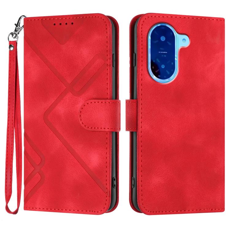 Line Pattern Skin Feel Leather Phone Case, For Redmi Turbo 4 Pro / Xiaomi Poco F7, For Redmi A5 4G 171.7mm / Xiaomi Poco C71, For Redmi K80 Pro / Xiaomi Poco F7 Ultra, For Redmi K80 / Xiaomi Poco F7 Pro