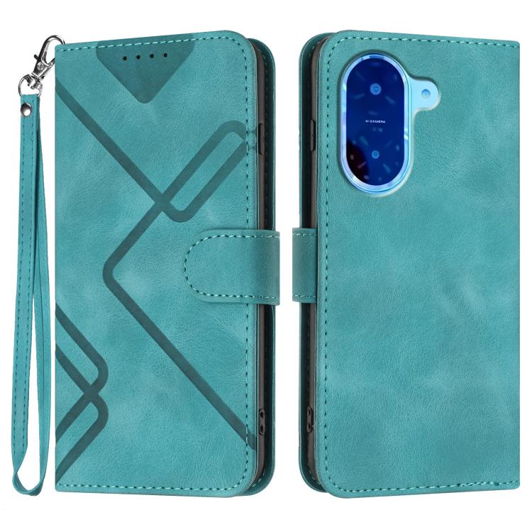 Line Pattern Skin Feel Leather Phone Case, For Redmi Turbo 4 Pro / Xiaomi Poco F7, For Redmi A5 4G 171.7mm / Xiaomi Poco C71, For Redmi K80 Pro / Xiaomi Poco F7 Ultra, For Redmi K80 / Xiaomi Poco F7 Pro