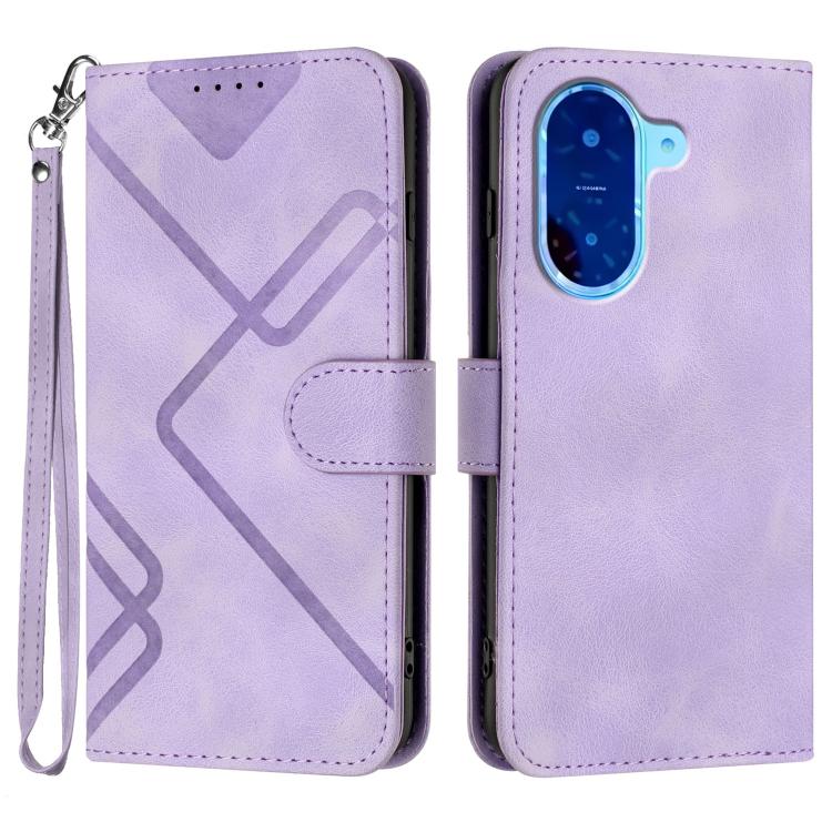 Line Pattern Skin Feel Leather Phone Case, For Redmi Turbo 4 Pro / Xiaomi Poco F7, For Redmi A5 4G 171.7mm / Xiaomi Poco C71, For Redmi K80 Pro / Xiaomi Poco F7 Ultra, For Redmi K80 / Xiaomi Poco F7 Pro