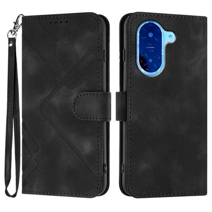 Line Pattern Skin Feel Leather Phone Case, For Redmi Turbo 4 Pro / Xiaomi Poco F7, For Redmi A5 4G 171.7mm / Xiaomi Poco C71, For Redmi K80 Pro / Xiaomi Poco F7 Ultra, For Redmi K80 / Xiaomi Poco F7 Pro