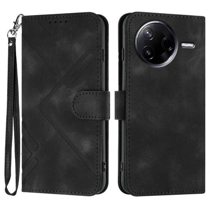 Line Pattern Skin Feel Leather Phone Case, For Redmi Turbo 4 Pro / Xiaomi Poco F7, For Redmi A5 4G 171.7mm / Xiaomi Poco C71, For Redmi K80 Pro / Xiaomi Poco F7 Ultra, For Redmi K80 / Xiaomi Poco F7 Pro