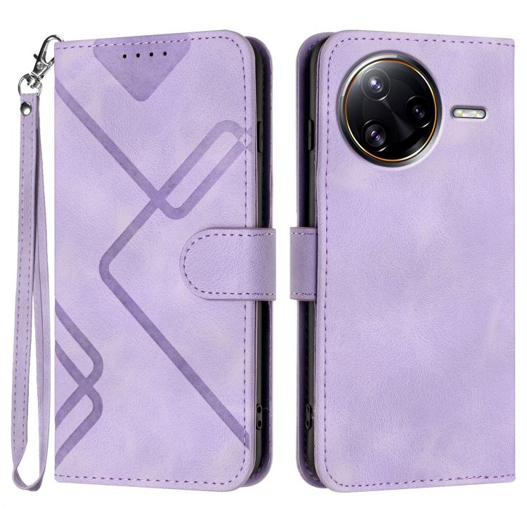 Line Pattern Skin Feel Leather Phone Case, For Redmi Turbo 4 Pro / Xiaomi Poco F7, For Redmi A5 4G 171.7mm / Xiaomi Poco C71, For Redmi K80 Pro / Xiaomi Poco F7 Ultra, For Redmi K80 / Xiaomi Poco F7 Pro