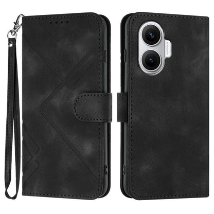Line Pattern Skin Feel Leather Phone Case, For Redmi Turbo 4 Pro / Poco F7, For Redmi A5 4G 171.7mm / Poco C71, For Redmi K80 Pro / Xiaomi Poco F7 Ultra, For Redmi K80 / Poco F7 Pro