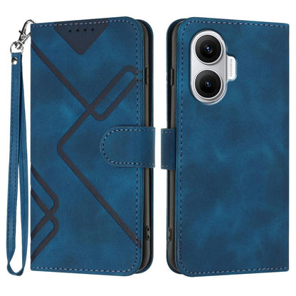Line Pattern Skin Feel Leather Phone Case, For Redmi Turbo 4 Pro / Xiaomi Poco F7, For Redmi A5 4G 171.7mm / Xiaomi Poco C71, For Redmi K80 Pro / Xiaomi Poco F7 Ultra, For Redmi K80 / Xiaomi Poco F7 Pro
