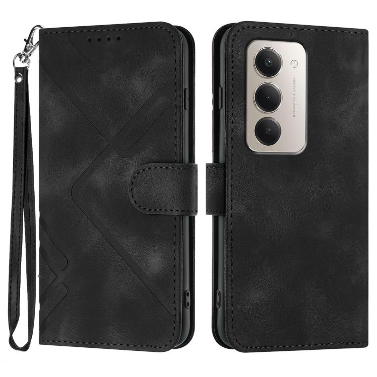 Line Pattern Skin Feel Leather Phone Case, For Redmi Note 15 4G Global 164mm, For Redmi K90 / Xiaomi Poco F8 Pro 5G, For Redmi 15 5G Global / 15 4G SEA 169.5mm, For Redmi 15 5G / 4G EU 171mm