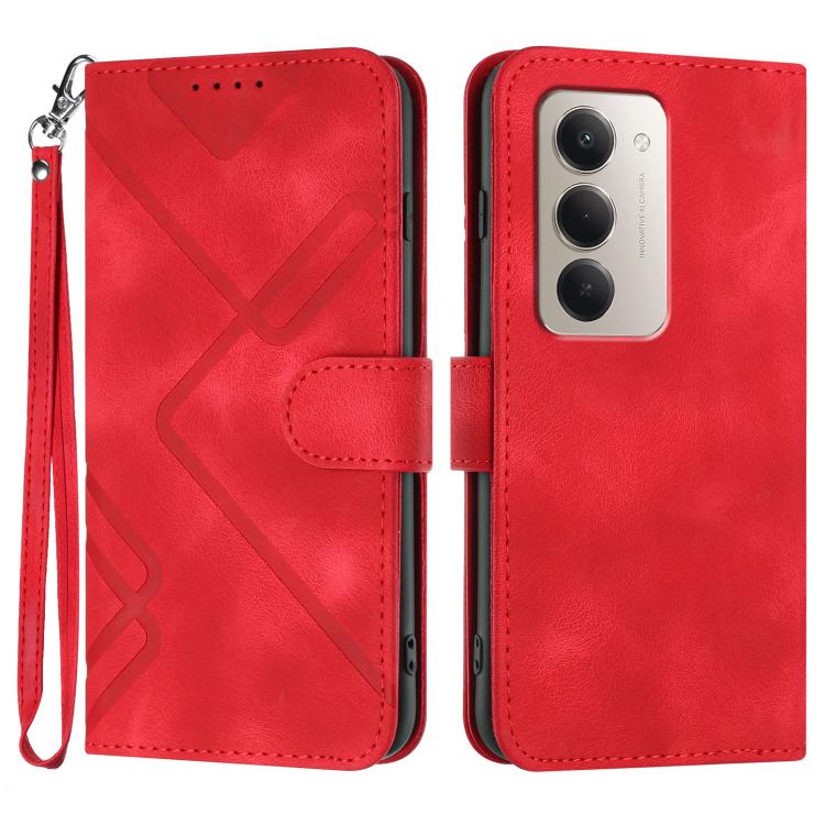 Line Pattern Skin Feel Leather Phone Case, For Redmi Note 15 4G Global 164mm, For Redmi K90 / Xiaomi Poco F8 Pro 5G, For Redmi 15 5G Global / 15 4G SEA 169.5mm, For Redmi 15 5G / 4G EU 171mm