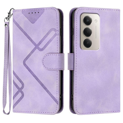 Line Pattern Skin Feel Leather Phone Case, For Redmi Note 15 4G Global 164mm, For Redmi K90 / Xiaomi Poco F8 Pro 5G, For Redmi 15 5G Global / 15 4G SEA 169.5mm, For Redmi 15 5G / 4G EU 171mm