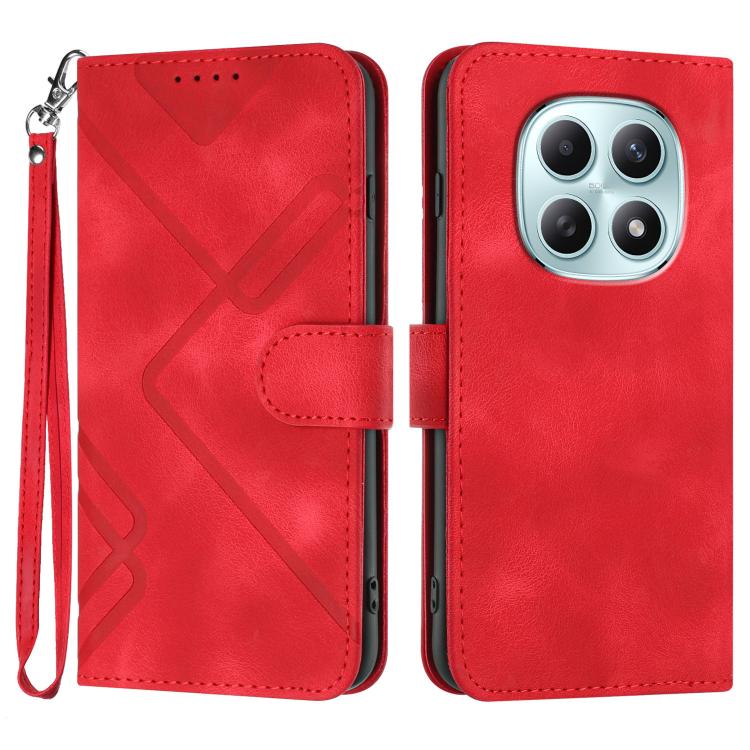 Line Pattern Skin Feel Leather Phone Case, For Redmi Note 15 4G Global 164mm, For Redmi K90 / Xiaomi Poco F8 Pro 5G, For Redmi 15 5G Global / 15 4G SEA 169.5mm, For Redmi 15 5G / 4G EU 171mm