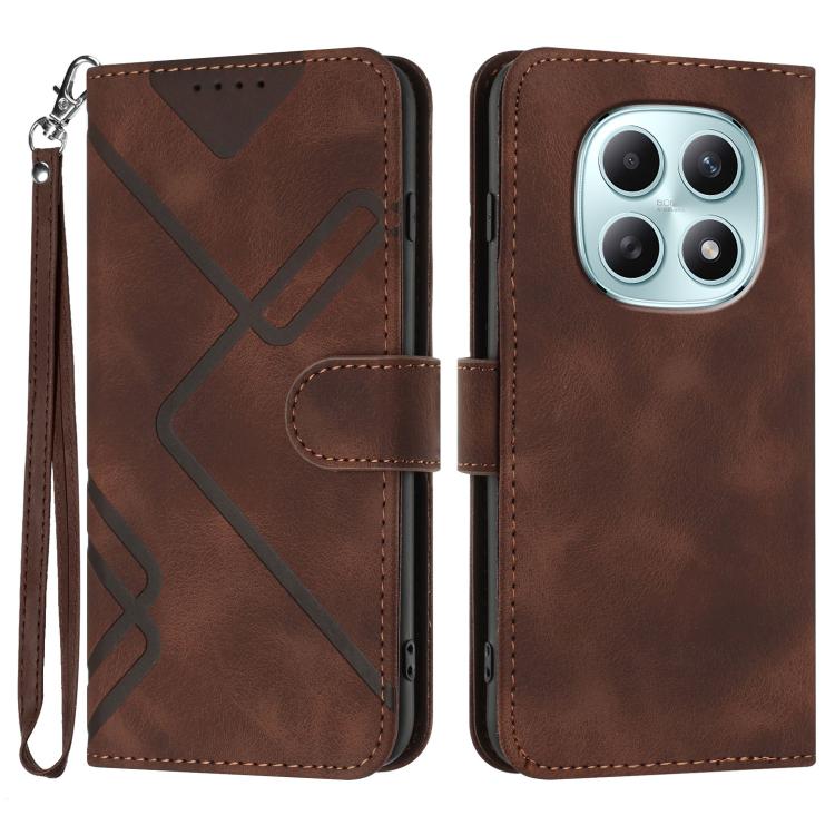Line Pattern Skin Feel Leather Phone Case, For Redmi Note 15 4G Global 164mm, For Redmi K90 / Xiaomi Poco F8 Pro 5G, For Redmi 15 5G Global / 15 4G SEA 169.5mm, For Redmi 15 5G / 4G EU 171mm
