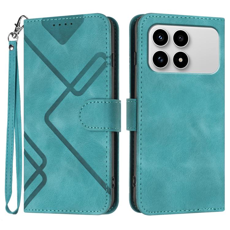 Line Pattern Skin Feel Leather Phone Case, For Redmi Note 15 4G Global 164mm, For Redmi K90 / Xiaomi Poco F8 Pro 5G, For Redmi 15 5G Global / 15 4G SEA 169.5mm, For Redmi 15 5G / 4G EU 171mm