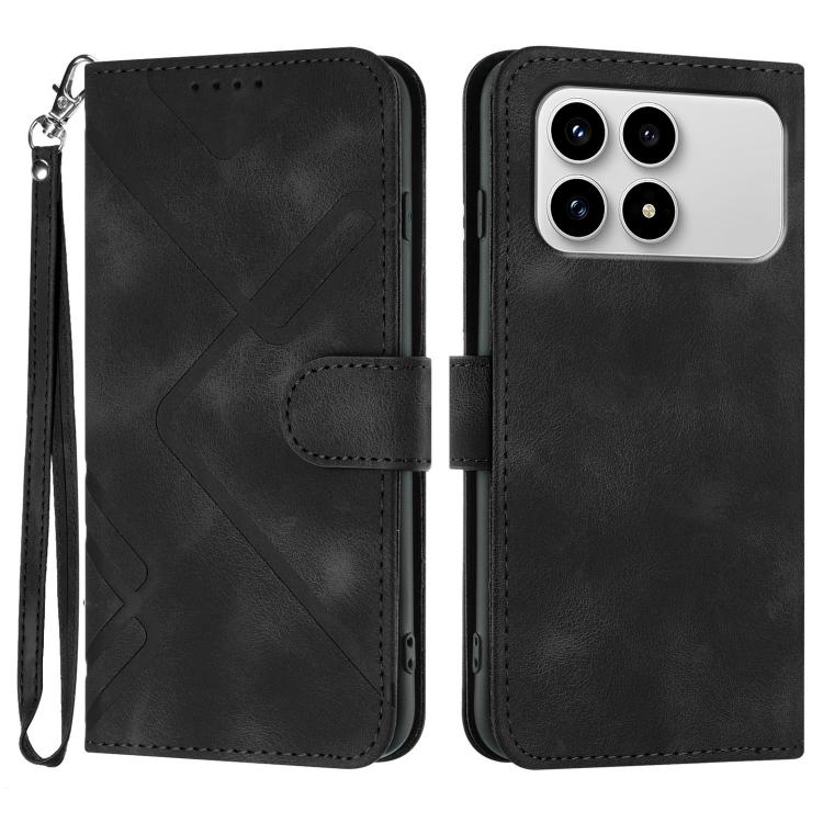 Line Pattern Skin Feel Leather Phone Case, For Redmi Note 15 4G Global 164mm, For Redmi K90 / Xiaomi Poco F8 Pro 5G, For Redmi 15 5G Global / 15 4G SEA 169.5mm, For Redmi 15 5G / 4G EU 171mm