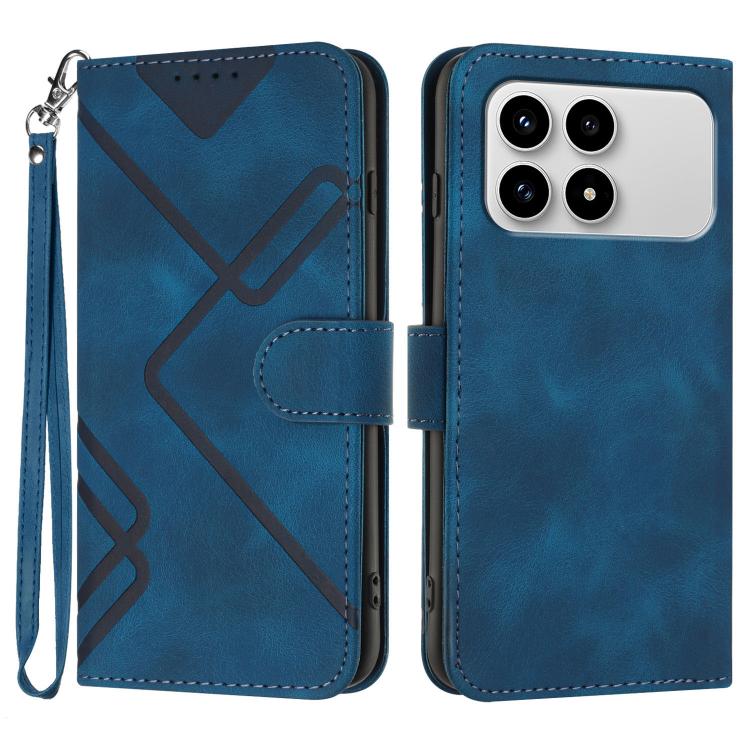 Line Pattern Skin Feel Leather Phone Case, For Redmi Note 15 4G Global 164mm, For Redmi K90 / Xiaomi Poco F8 Pro 5G, For Redmi 15 5G Global / 15 4G SEA 169.5mm, For Redmi 15 5G / 4G EU 171mm