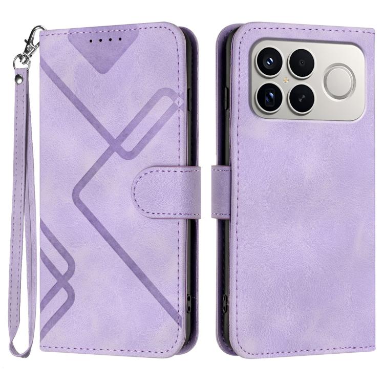 Line Pattern Skin Feel Leather Phone Case, For Redmi K90 Pro Max / Poco F8 Ultra, For Redmi K90 / Poco F8 Pro 5G, For Redmi 15 5G Global / 15 4G SEA 169.5mm, For Redmi 15 5G / 4G EU 171mm