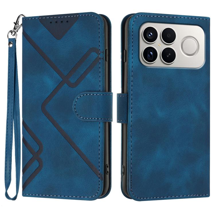 Line Pattern Skin Feel Leather Phone Case, For Redmi K90 Pro Max / Poco F8 Ultra, For Redmi K90 / Poco F8 Pro 5G, For Redmi 15 5G Global / 15 4G SEA 169.5mm, For Redmi 15 5G / 4G EU 171mm