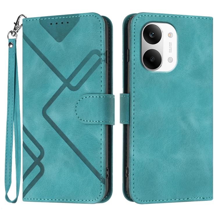 Line Pattern Skin Feel Leather Phone Case, For Redmi A7 Pro 171mm / Poco C85x 5G, For Redmi Turbo 5 Max / Poco X8 Pro Max, For Redmi Turbo 5 5G / Poco X8 Pro 5G, For Redmi Note 15 4G / 5G 164mm / Poco M8 5G