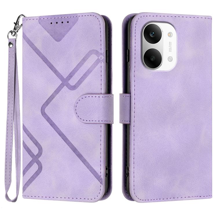 Line Pattern Skin Feel Leather Phone Case, For Redmi A7 Pro 171mm / Poco C85x 5G, For Redmi Turbo 5 Max / Poco X8 Pro Max, For Redmi Turbo 5 5G / Poco X8 Pro 5G, For Redmi Note 15 4G / 5G 164mm / Poco M8 5G