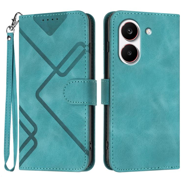 Line Pattern Skin Feel Leather Phone Case, For Redmi A7 Pro 171mm / Poco C85x 5G, For Redmi Turbo 5 Max / Poco X8 Pro Max, For Redmi Turbo 5 5G / Poco X8 Pro 5G, For Redmi Note 15 4G / 5G 164mm / Poco M8 5G
