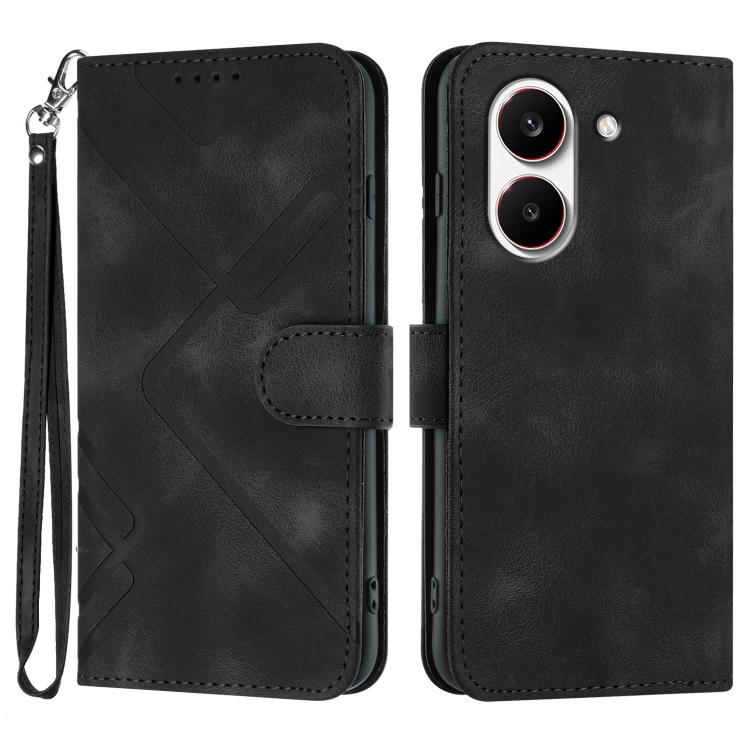 Line Pattern Skin Feel Leather Phone Case, For Redmi A7 Pro 171mm / Poco C85x 5G, For Redmi Turbo 5 Max / Poco X8 Pro Max, For Redmi Turbo 5 5G / Poco X8 Pro 5G, For Redmi Note 15 4G / 5G 164mm / Poco M8 5G