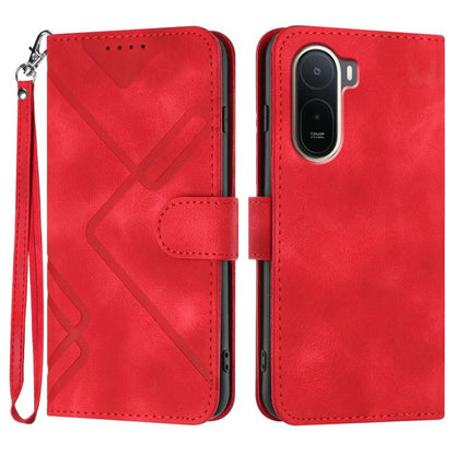 Line Pattern Skin Feel Leather Phone Case, For Redmi A7 Pro 171mm / Poco C85x 5G, For Redmi Turbo 5 Max / Poco X8 Pro Max, For Redmi Turbo 5 5G / Poco X8 Pro 5G, For Redmi Note 15 4G / 5G 164mm / Poco M8 5G