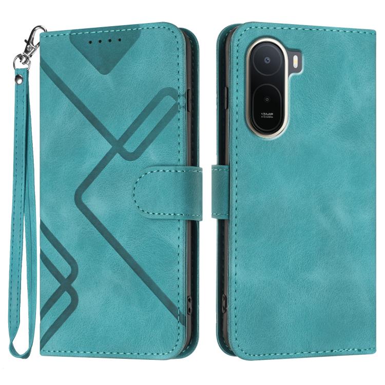 Line Pattern Skin Feel Leather Phone Case, For Redmi A7 Pro 171mm / Poco C85x 5G, For Redmi Turbo 5 Max / Poco X8 Pro Max, For Redmi Turbo 5 5G / Poco X8 Pro 5G, For Redmi Note 15 4G / 5G 164mm / Poco M8 5G