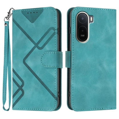 Line Pattern Skin Feel Leather Phone Case, For Redmi A7 Pro 171mm / Poco C85x 5G, For Redmi Turbo 5 Max / Poco X8 Pro Max, For Redmi Turbo 5 5G / Poco X8 Pro 5G, For Redmi Note 15 4G / 5G 164mm / Poco M8 5G