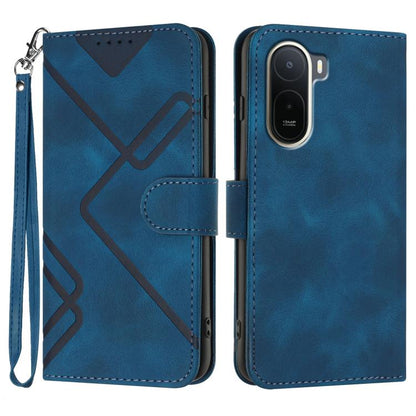 Line Pattern Skin Feel Leather Phone Case, For Redmi A7 Pro 171mm / Poco C85x 5G, For Redmi Turbo 5 Max / Poco X8 Pro Max, For Redmi Turbo 5 5G / Poco X8 Pro 5G, For Redmi Note 15 4G / 5G 164mm / Poco M8 5G