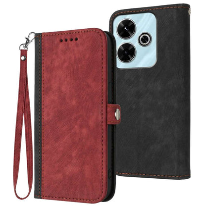 Side Buckle Double Fold Hand Strap Leather Phone Case