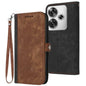 Side Buckle Double Fold Hand Strap Leather Phone Case, For Redmi Turbo 3 / Poco F6, For Redmi Note 13R Pro / X6 Neo, For Redmi Note 12 Turbo / Poco F5