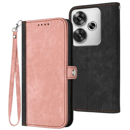 Side Buckle Double Fold Hand Strap Leather Phone Case, For Redmi Turbo 3 / Xiaomi Poco F6, For Redmi Note 13R Pro / Xiaomi Poco X6 Neo, For Redmi Note 12 Turbo / Xiaomi Poco F5