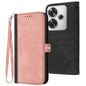Side Buckle Double Fold Hand Strap Leather Phone Case, For Redmi Turbo 3 / Xiaomi Poco F6, For Redmi Note 13R Pro / Xiaomi Poco X6 Neo, For Redmi Note 12 Turbo / Xiaomi Poco F5