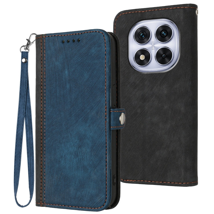 Side Buckle Double Fold Hand Strap Leather Phone Case, For Redmi Note 14 5G, For Redmi Note 14 Pro+ 5G, For Redmi Note 14 Pro 5G, For Redmi 13 4G