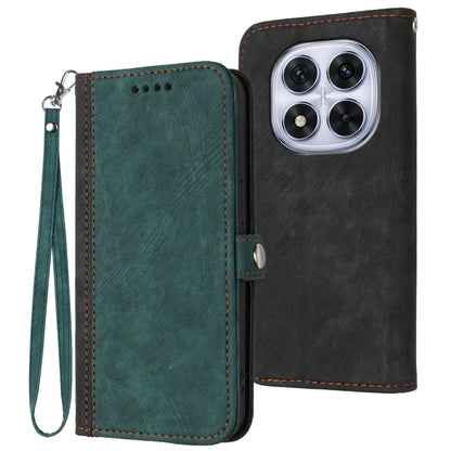 Side Buckle Double Fold Hand Strap Leather Phone Case, For Redmi Note 14 5G, For Redmi Note 14 Pro+ 5G, For Redmi Note 14 Pro 5G, For Redmi 13 4G